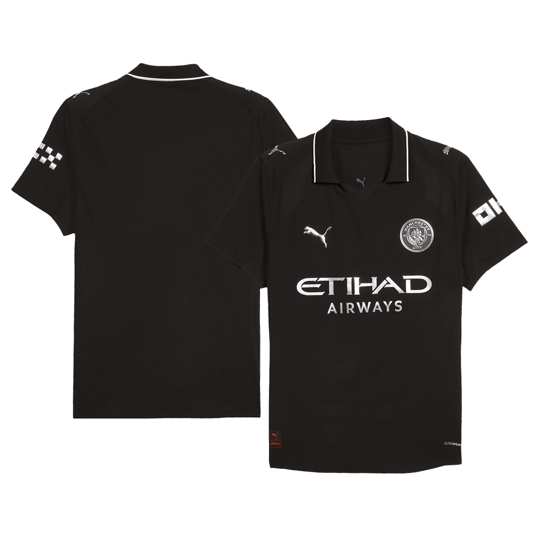 Camiseta Auténtica Manchester City 2025/26 Segunda Equipación-Versión Jugador