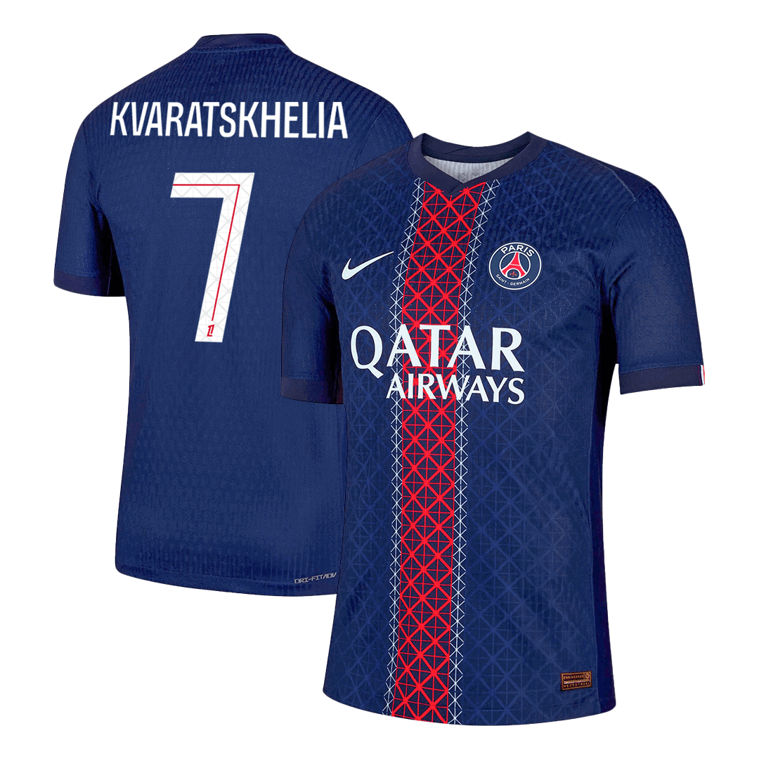 Camiseta Auténtica KVARATSKHELIA #7 PSG 2025/26 Primera Equipación-Versión Jugador