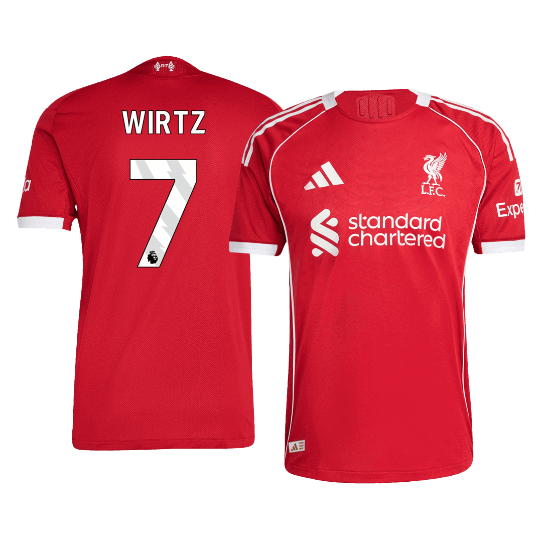 Camiseta Auténtica WIRTZ #7 Liverpool 2025/26 Primera Equipación-Versión Jugador