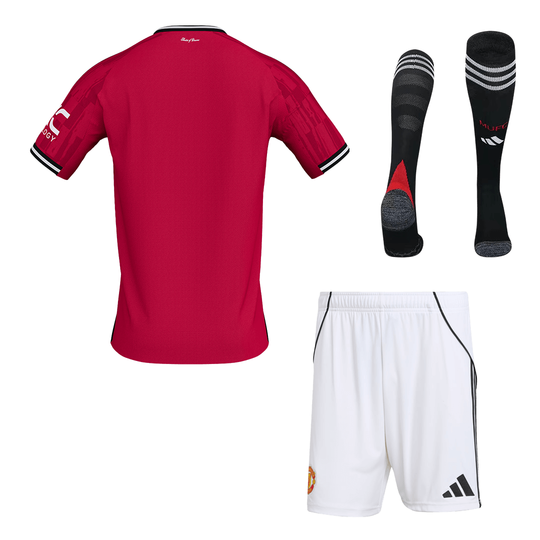 Calidad Premium Conjunto Completo Manchester United 2025/26 Primera Equipación-Camisetas Pasion Shop