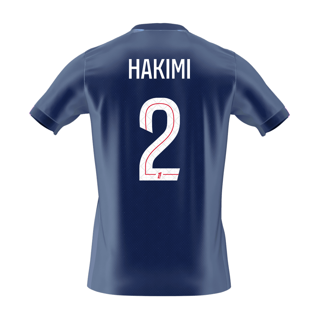 Calidad Premium Camiseta HAKIMI #2 PSG 2025/26 Primera Equipación -Versión Hincha