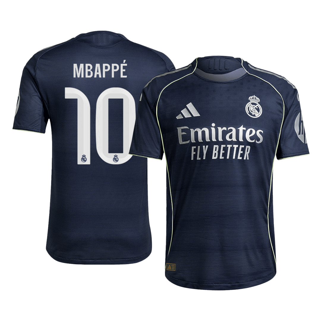 Camiseta Auténtica MBAPPÉ #10 Real Madrid 2025/26 Segunda Equipación-Versión Jugador