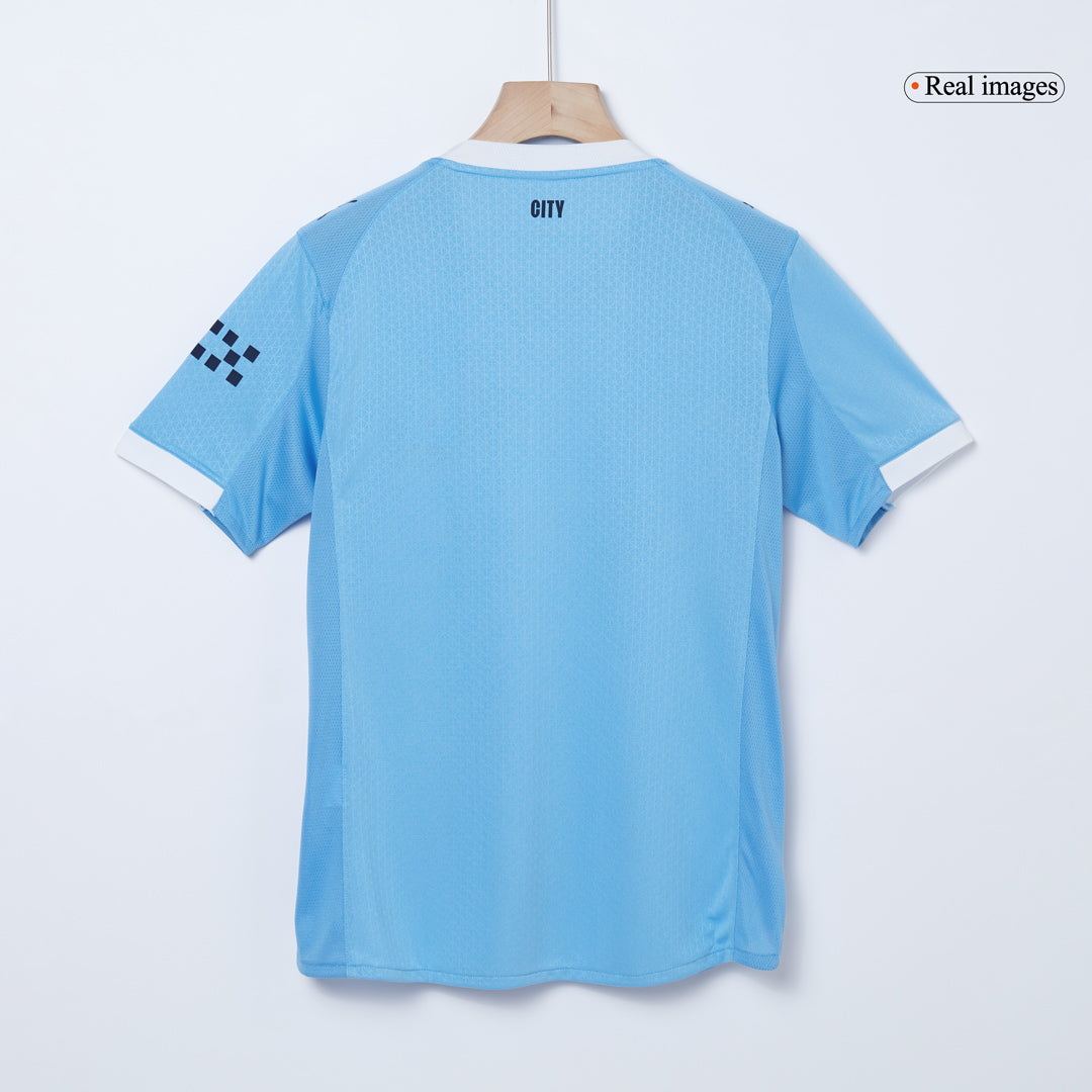 Camiseta Auténtica HAALAND #9 Manchester City 2025/26 Primera Equipación-Versión Jugador