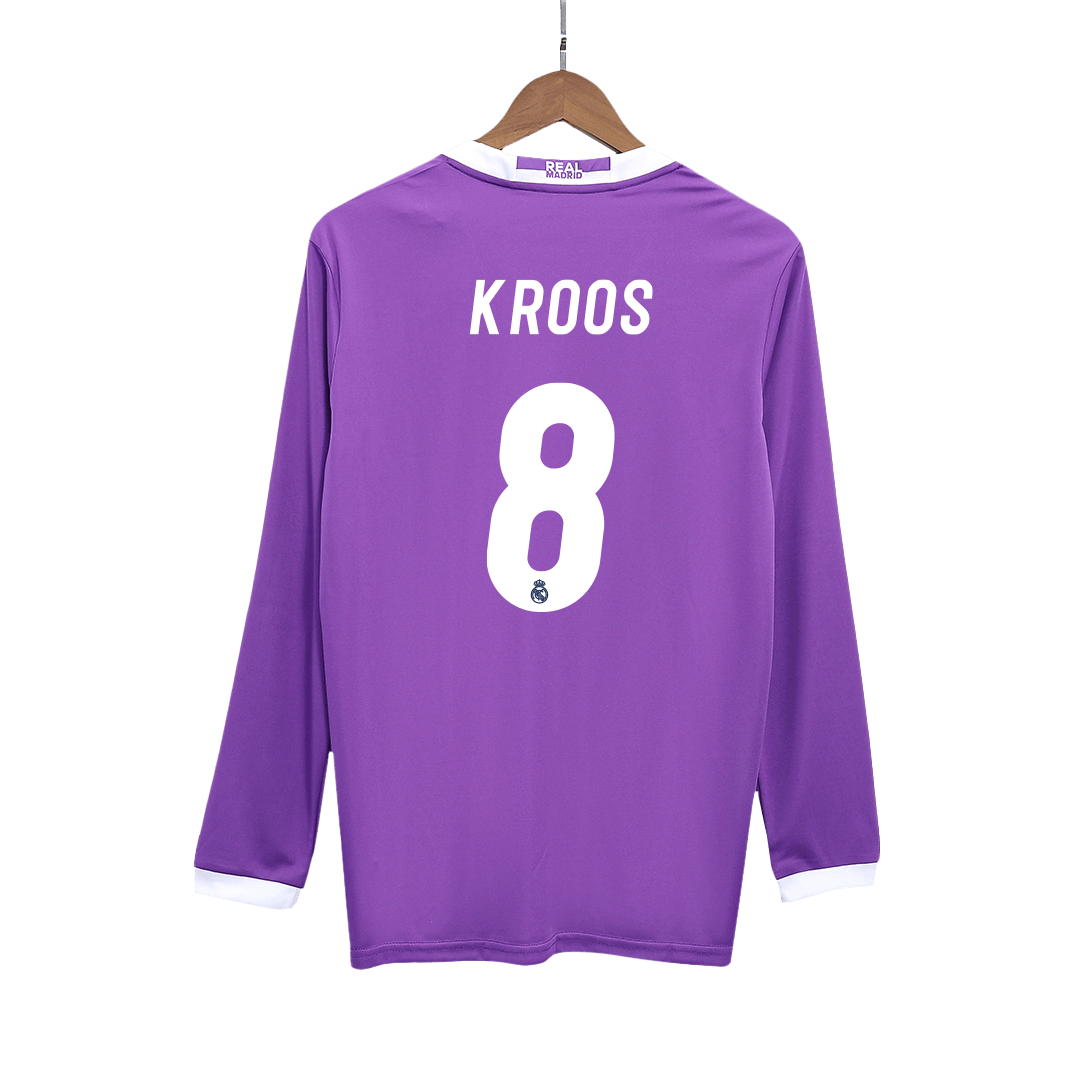 Camiseta Retro 2016/17 Kroos #8 Real Madrid Manga Larga