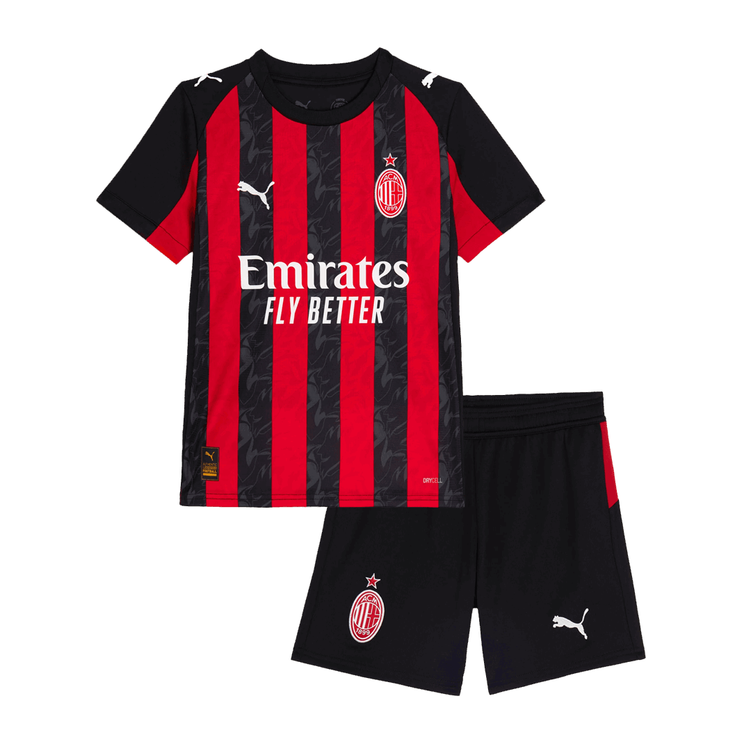 Miniconjunto AC Milan 2025/26 Primera Equipación Niño