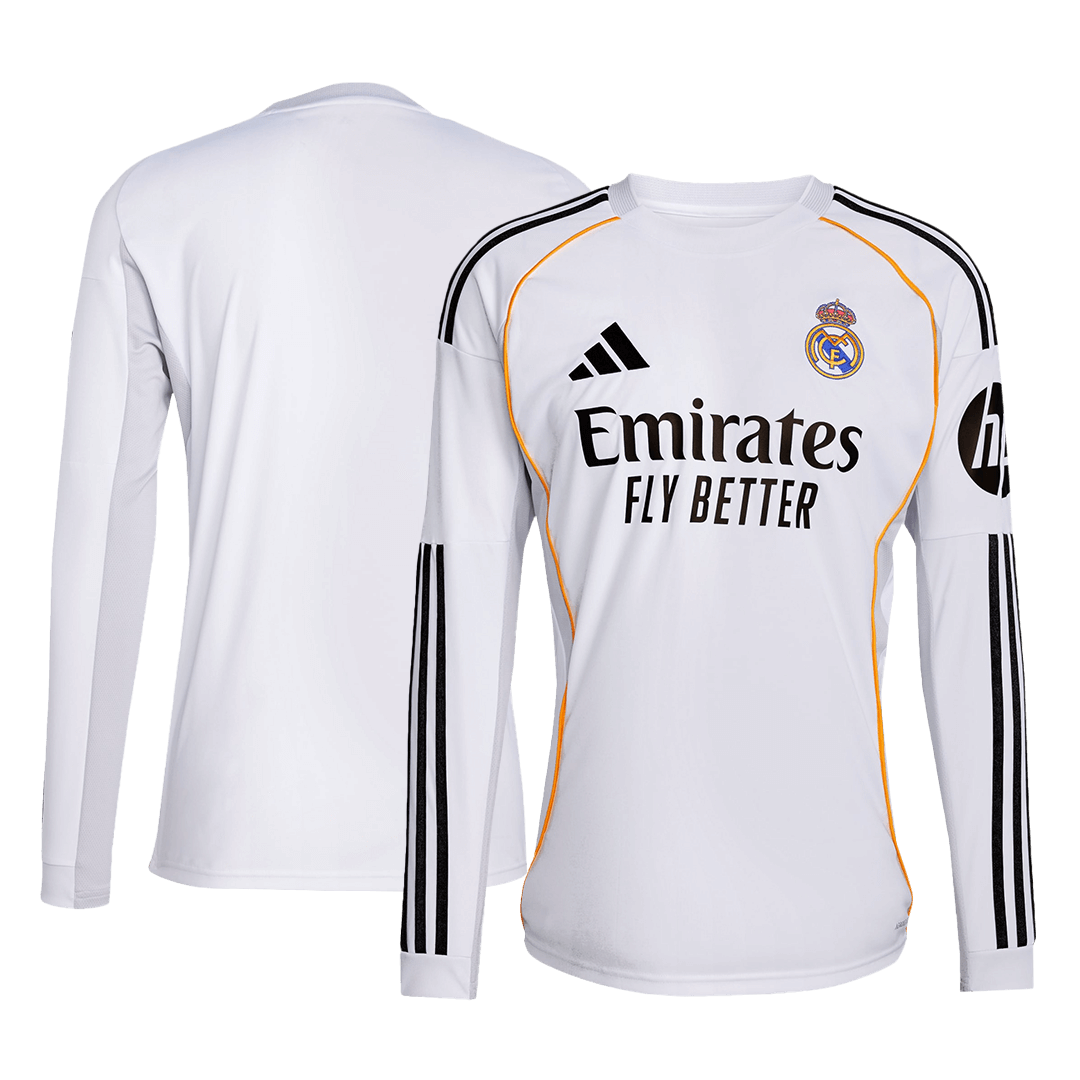 Camiseta Manga Larga Real Madrid 2025/26 Primera Equipación-Versión Hincha