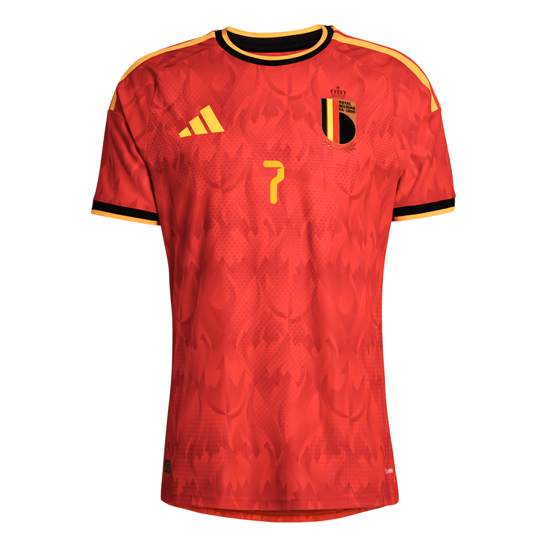 Camiseta Auténtica DE BRUYNE #7 Belgium 2026 Primera Equipación Copa del Mundo -Versión Jugador