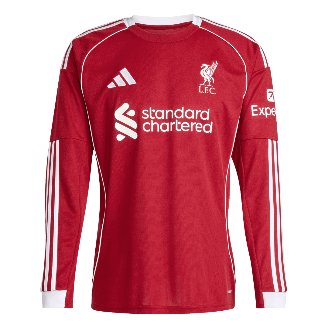 Camiseta Manga Larga Liverpool 2025/26 Primera Equipación-Versión Hincha