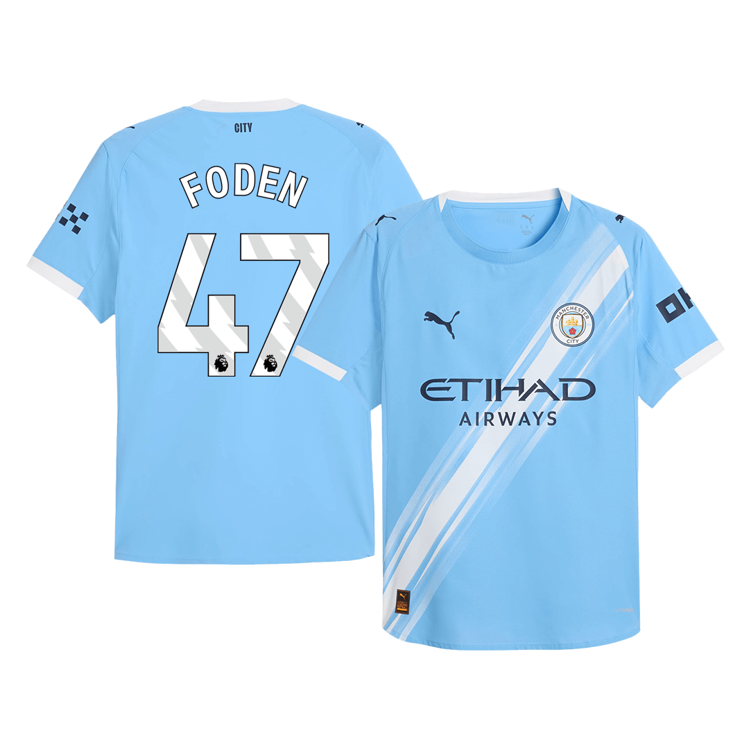 Camiseta Auténtica FODEN #47 Manchester City 2025/26 Primera Equipación-Versión Jugador