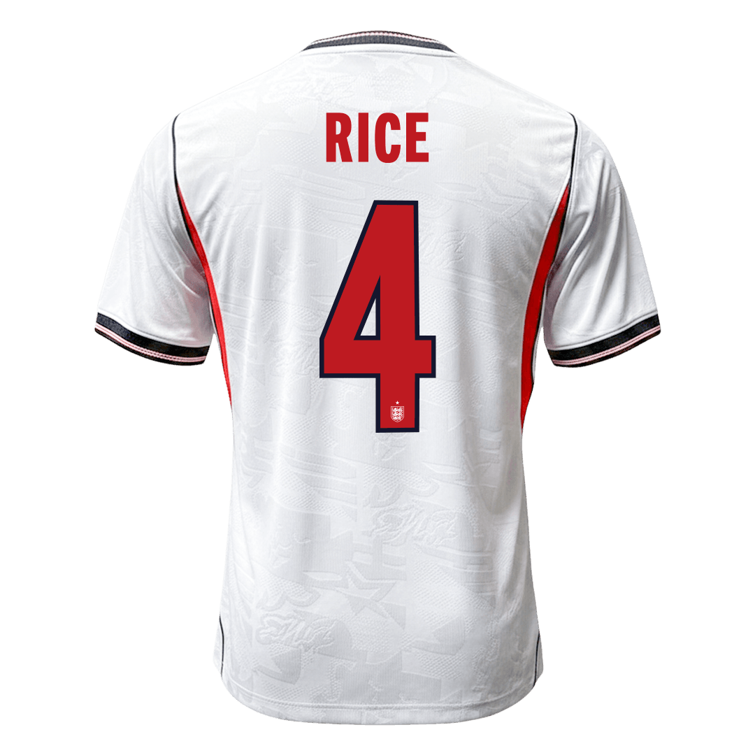 Camiseta Auténtica RICE #4 England 2026 Primera Equipación Copa del Mundo -Versión Jugador