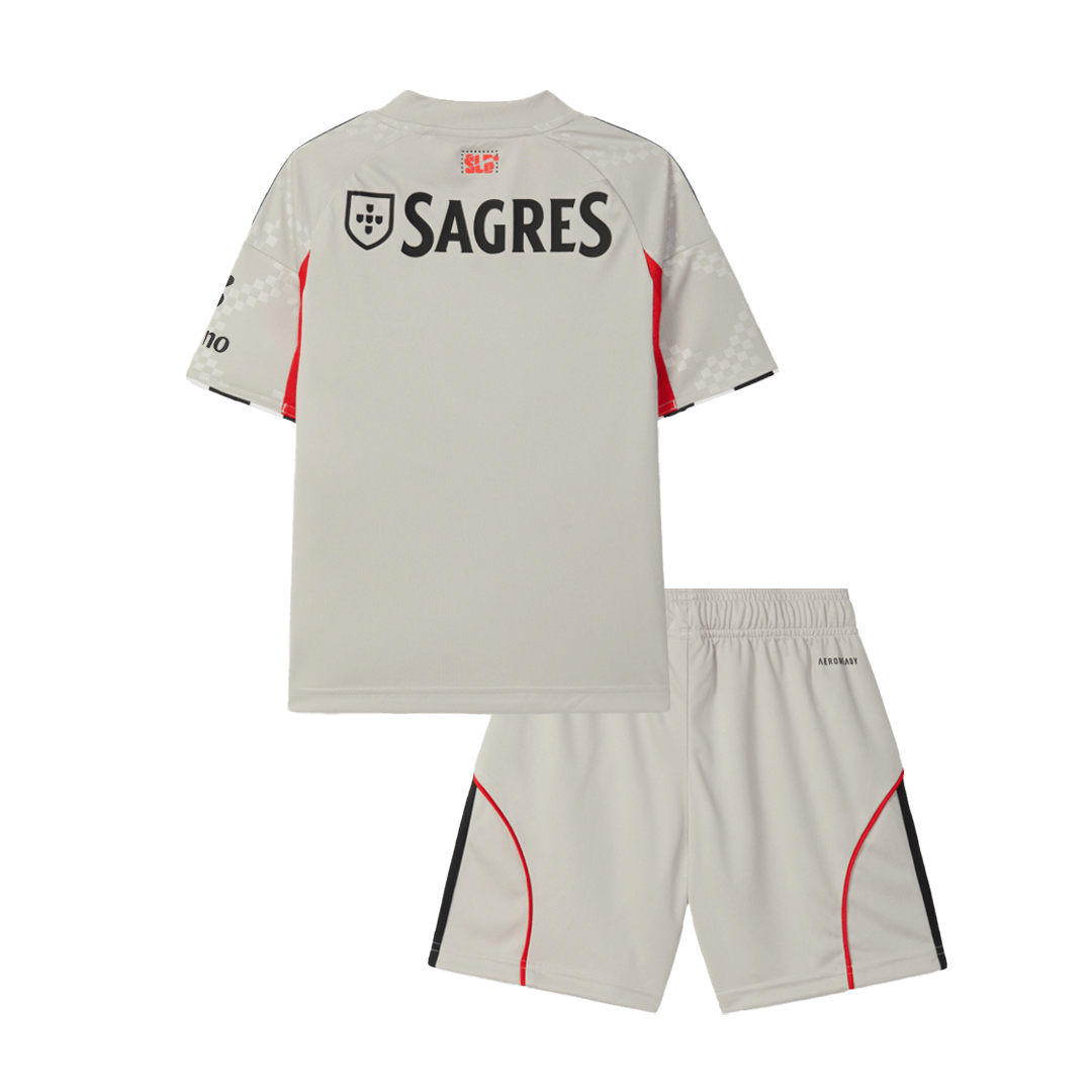 Conjunto Infantil Benfica 2025/26 Segunda Equipación-Camisetas Pasion Shop