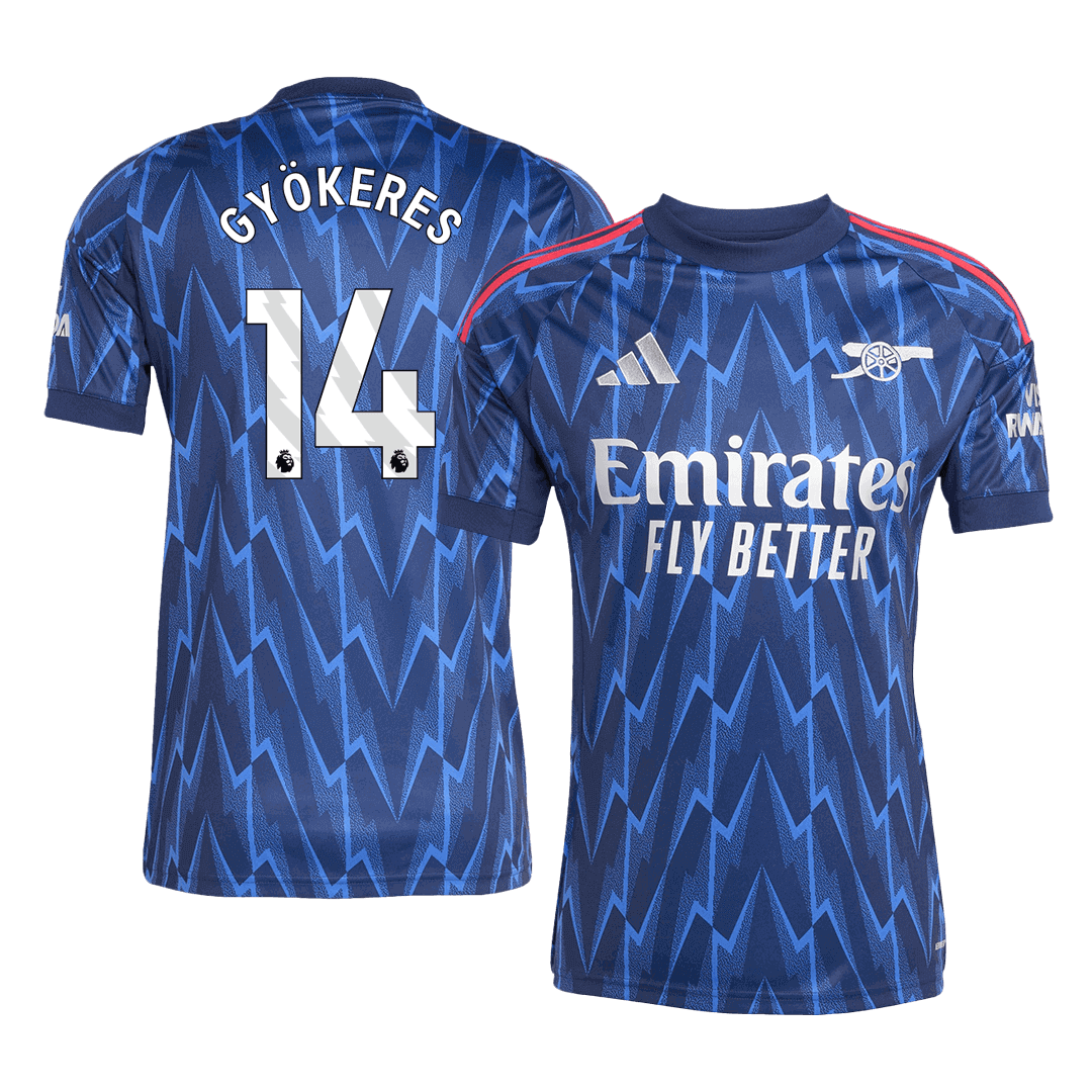 Camiseta GYÖKERES #14 Arsenal 2025/26 Segunda Equipación-Versión Hincha