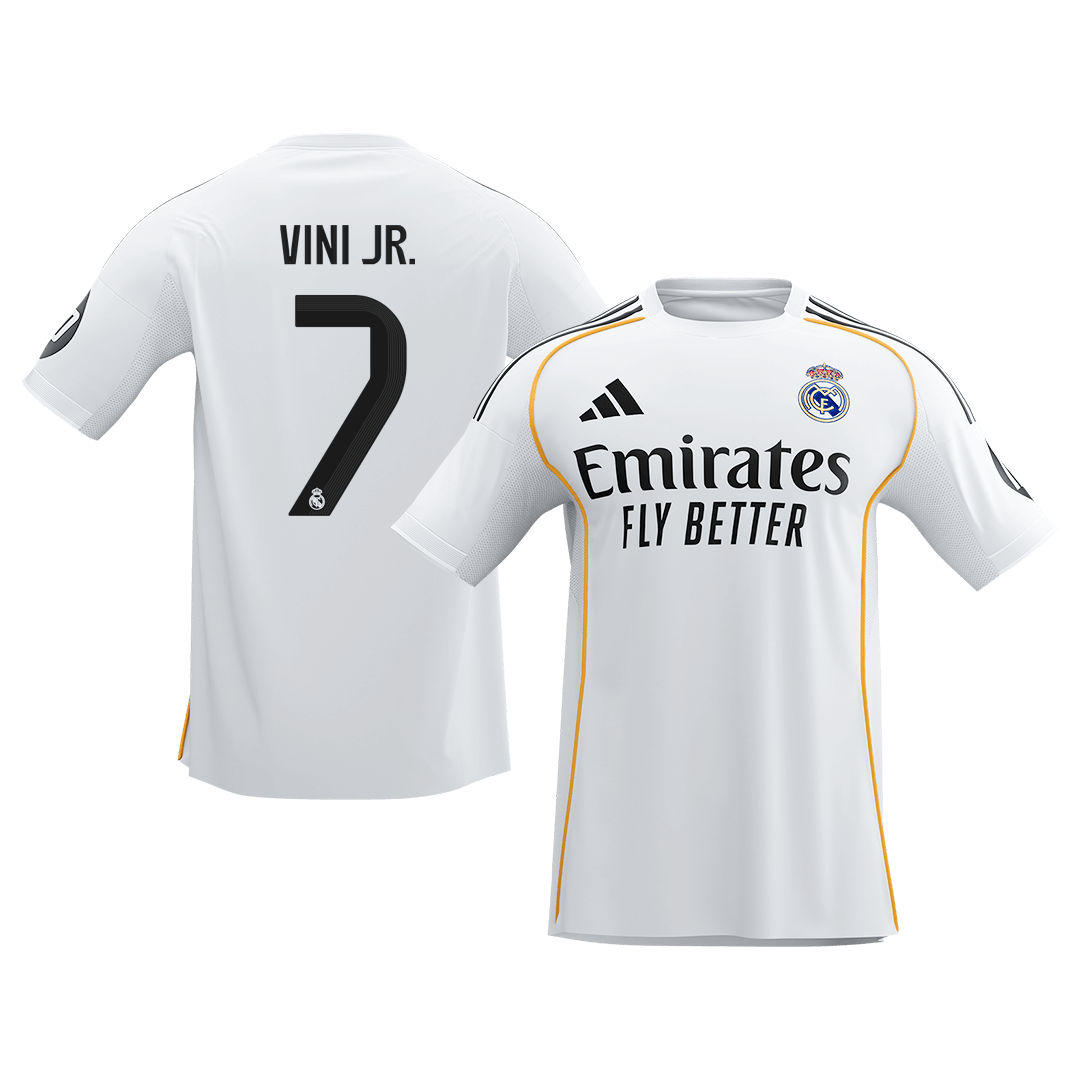 Calidad Premium Camiseta VINI JR. #7 Real Madrid 2025/26 Primera Equipación-Versión Hincha
