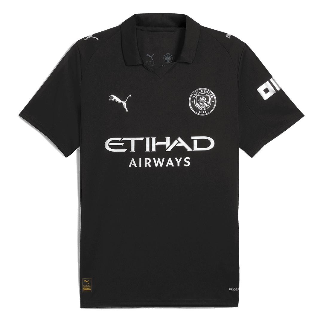 Camiseta HAALAND #9 Manchester City 2025/26 Segunda Equipación-Versión Hincha