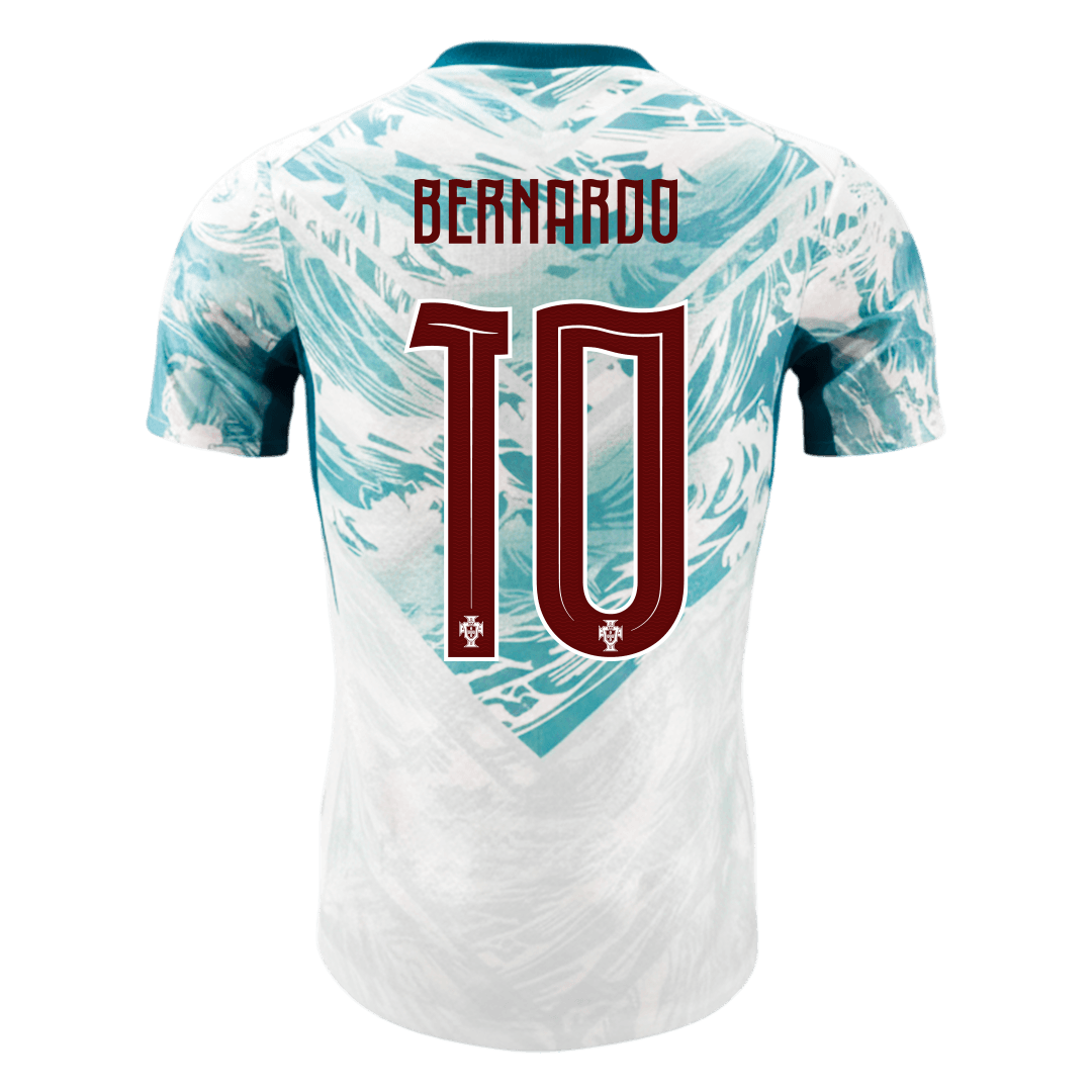 Camiseta Auténtica BERNARDO #10 Portugal 2026 Segunda Equipación Copa del Mundo -Versión Jugador