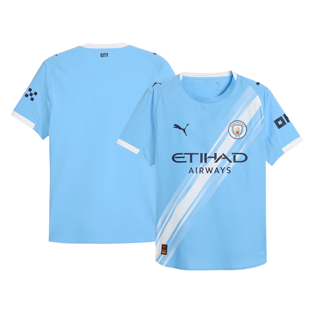 Camiseta Auténtica Manchester City 2025/26 Primera Equipación-Versión Jugador