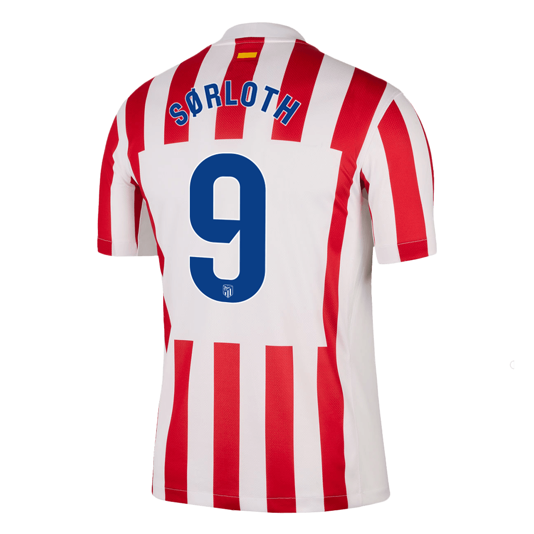 Camiseta SØRLOTH #9 Atletico Madrid 2025/26 Primera Equipación - Versión Hincha