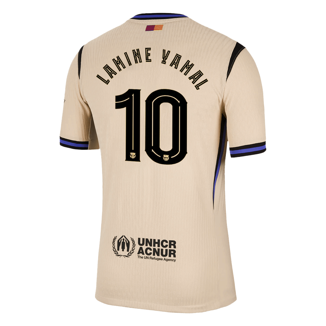 UCL Camiseta Auténtica LAMINE YAMAL #10 Barcelona 2025/26 Segunda Equipación-Versión Jugador