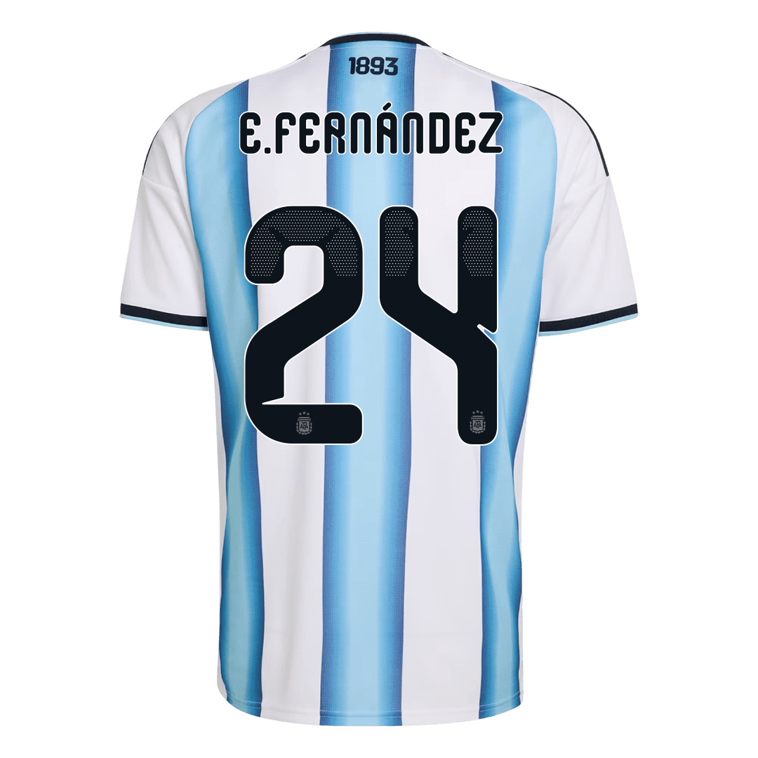 Calidad Premium Camiseta E. FERNÁNDEZ #24 Argentina 2026 Primera Equipación Copa del Mundo -Versión Hincha