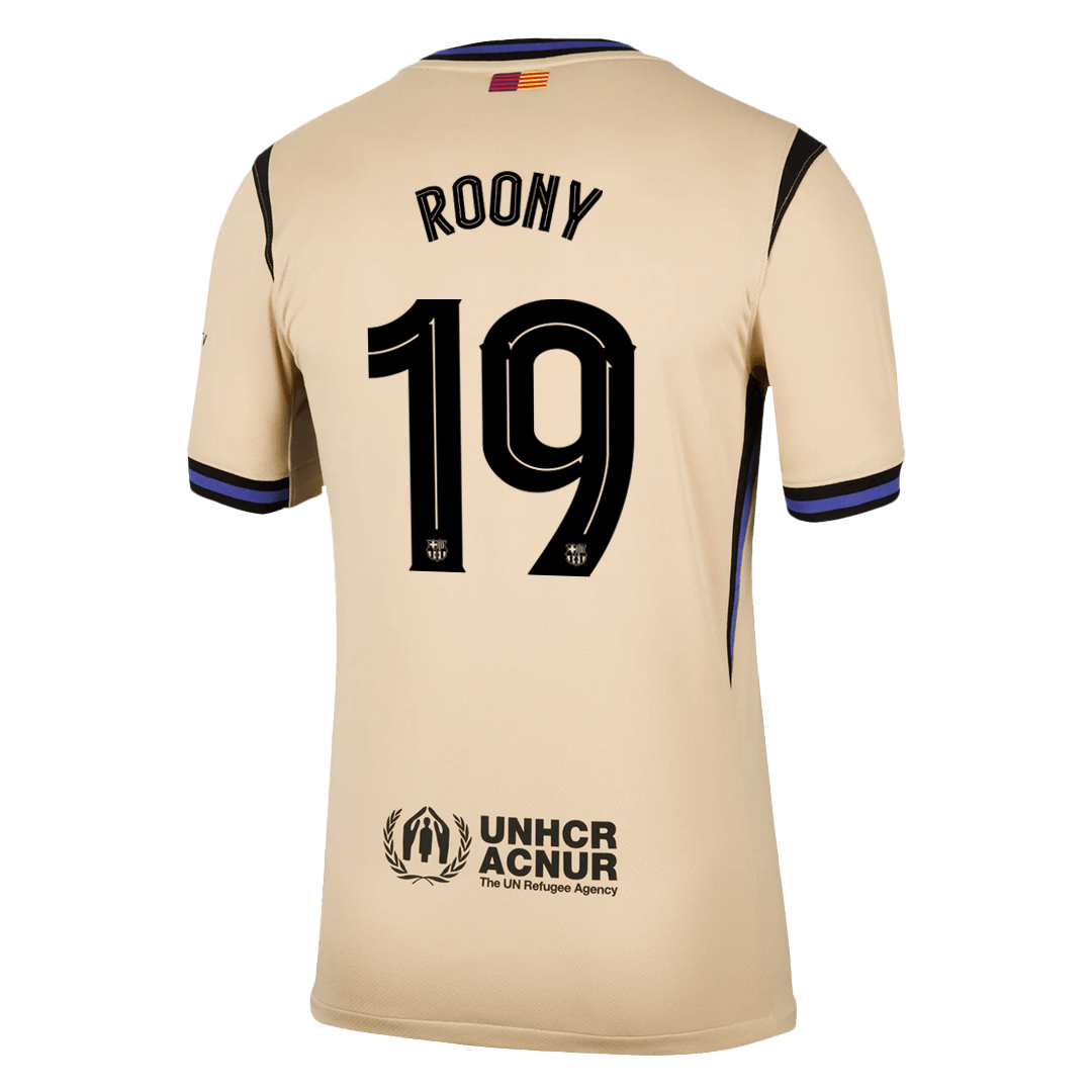 UCL Camiseta ROONY #19 Barcelona 2025/26 Segunda Equipación-Versión Hincha
