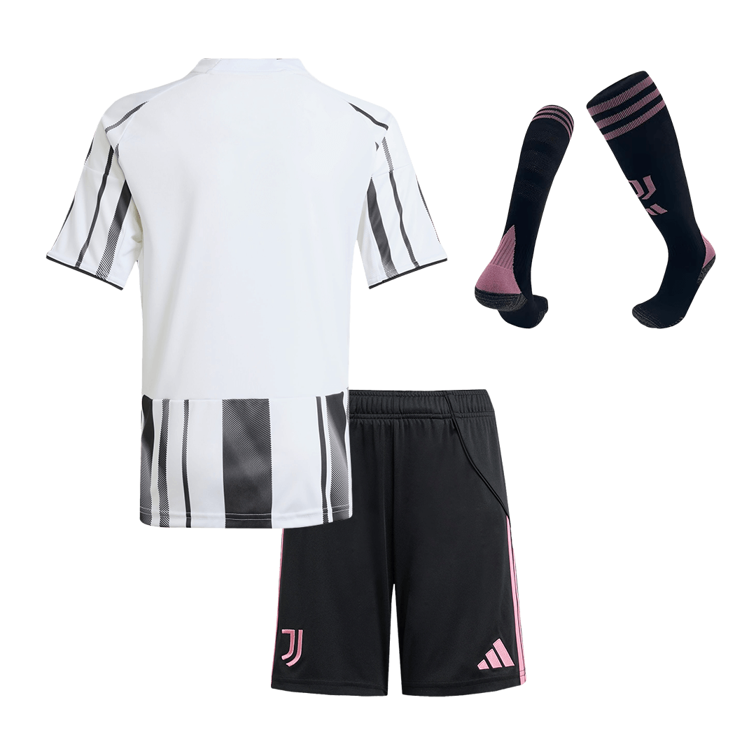 Conjunto Infantil Completo Juventus 2025/26 Primera Equipación Kids-Camisetas Pasion Shop