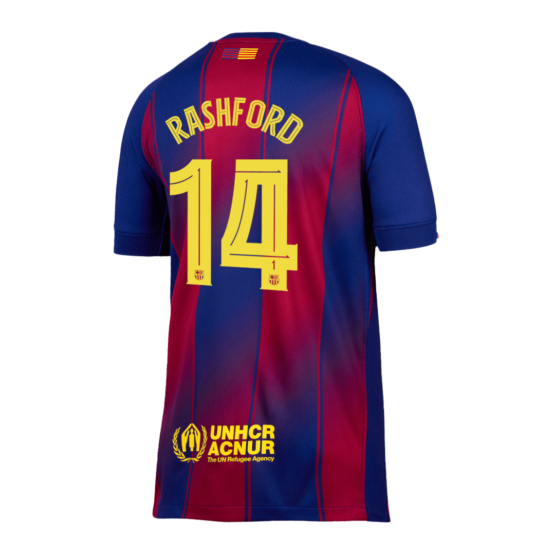 UCL Camiseta RASHFORD #14 Barcelona 2025/26 Primera Equipación-Versión Hincha