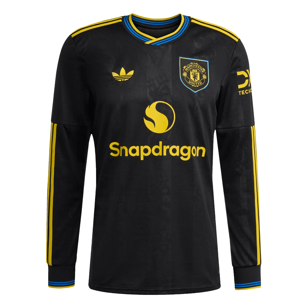 Camiseta Manga Larga Manchester United 2025/26 Tercera Equipación-Versión Hincha
