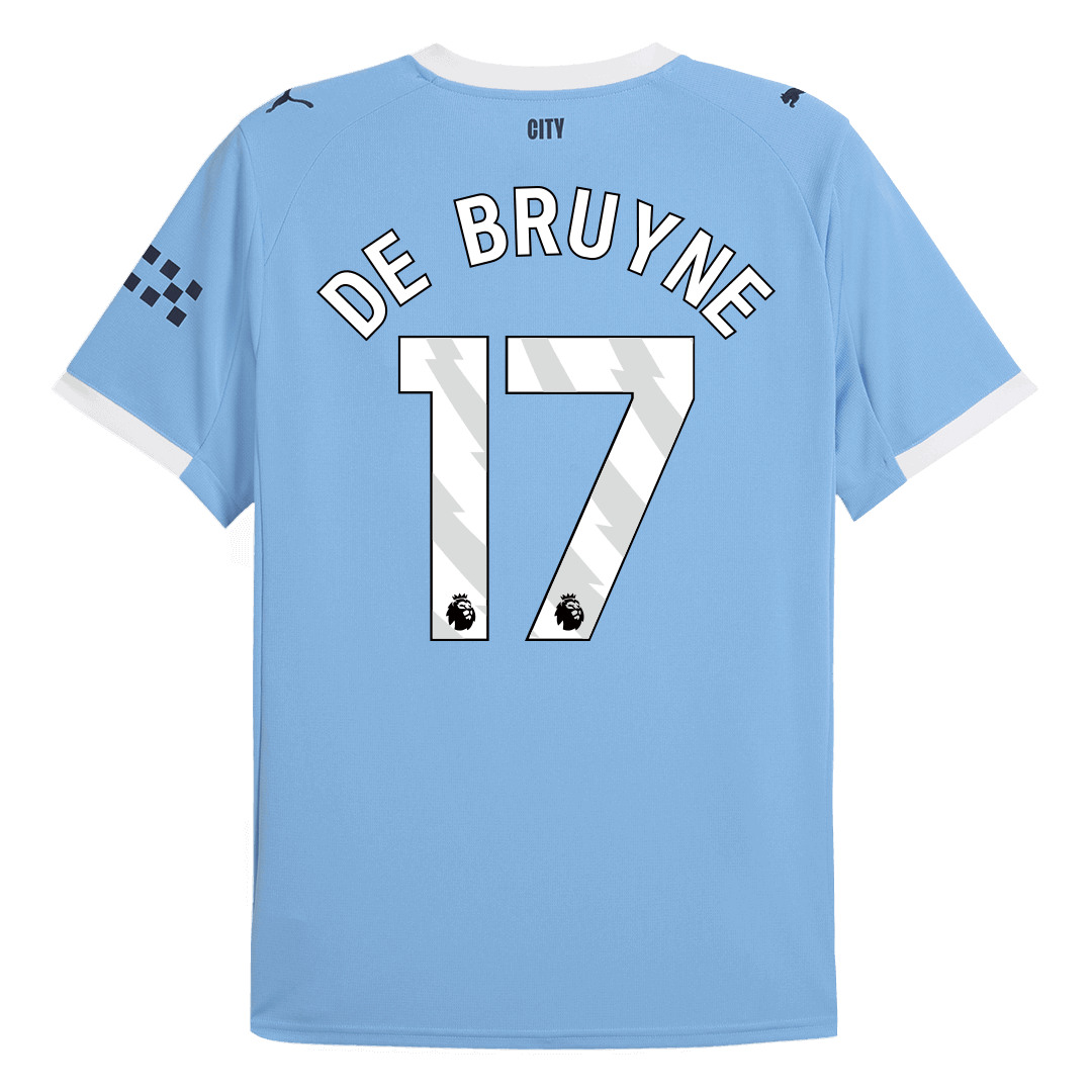 Camiseta DE BRUYNE #17 Manchester City 2025/26 Primera Equipación-Versión Hincha