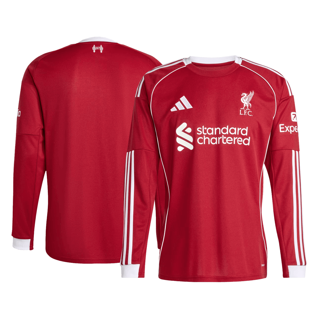 Camiseta Manga Larga Liverpool 2025/26 Primera Equipación-Versión Hincha