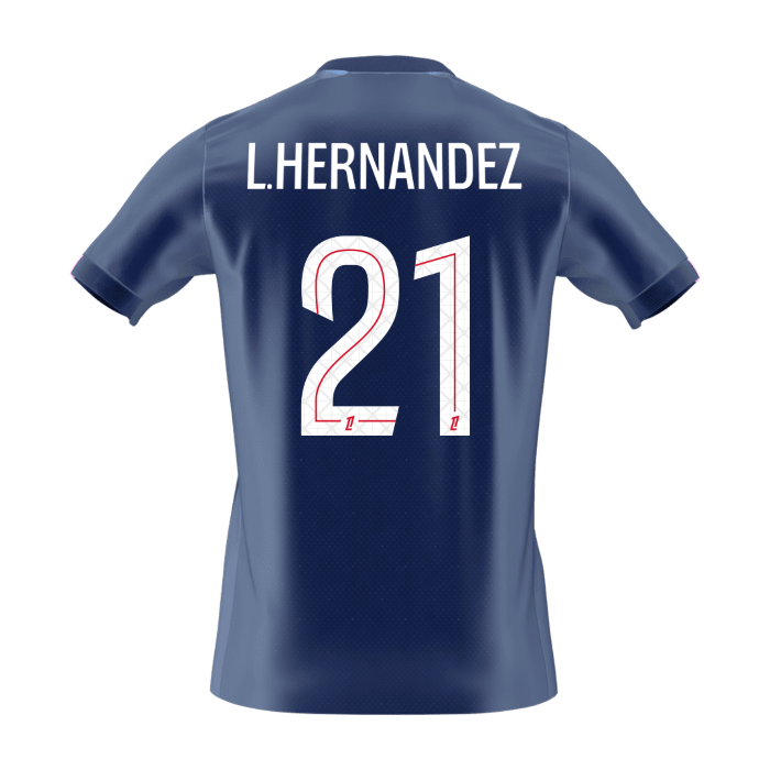 Calidad Premium Camiseta L.HERNANDEZ #21 PSG 2025/26 Primera Equipación -Versión Hincha
