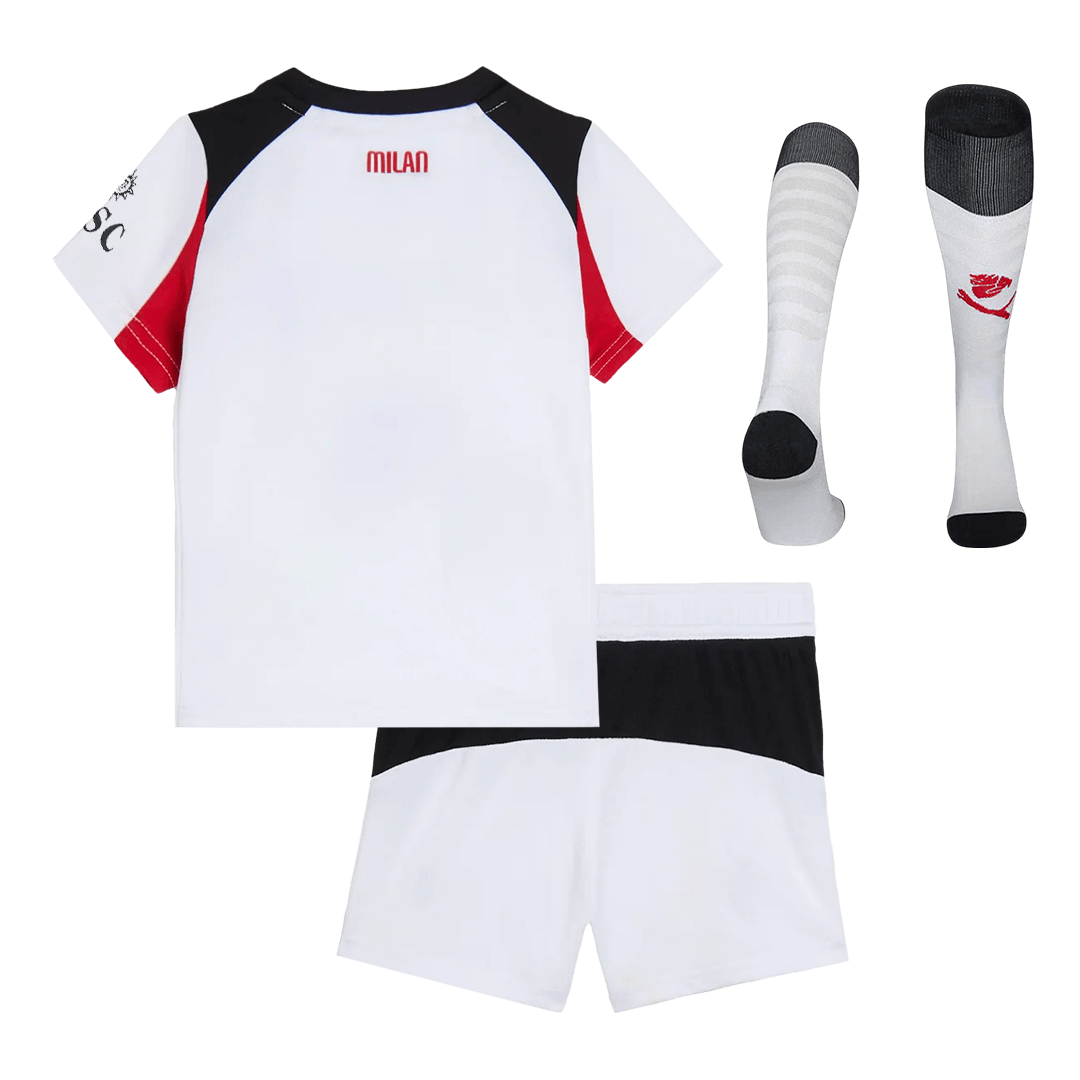 Conjunto Infantil Completo AC Milan 2025/26 Segunda Equipación Kids