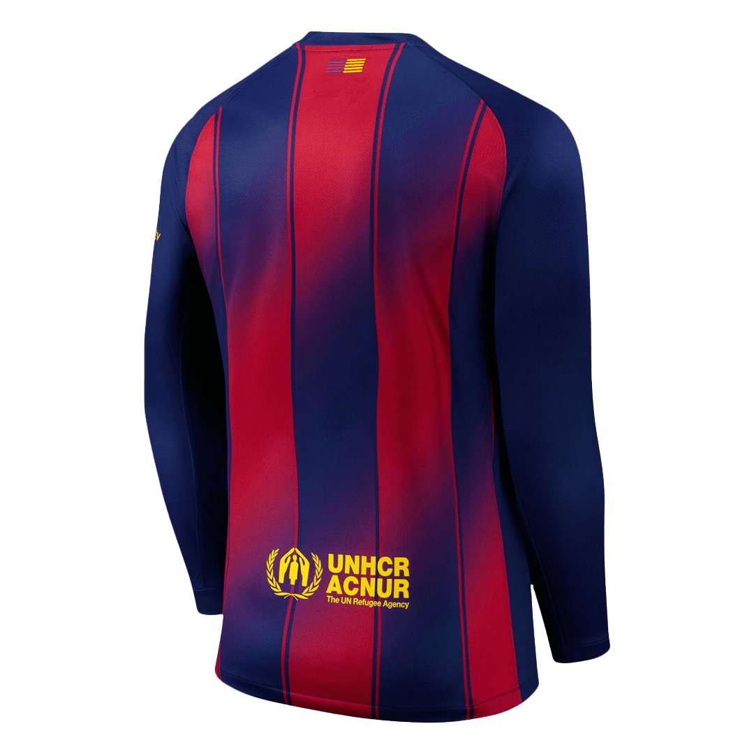Camiseta Manga Larga Barcelona 2025/26 Primera Equipación-Versión Hincha