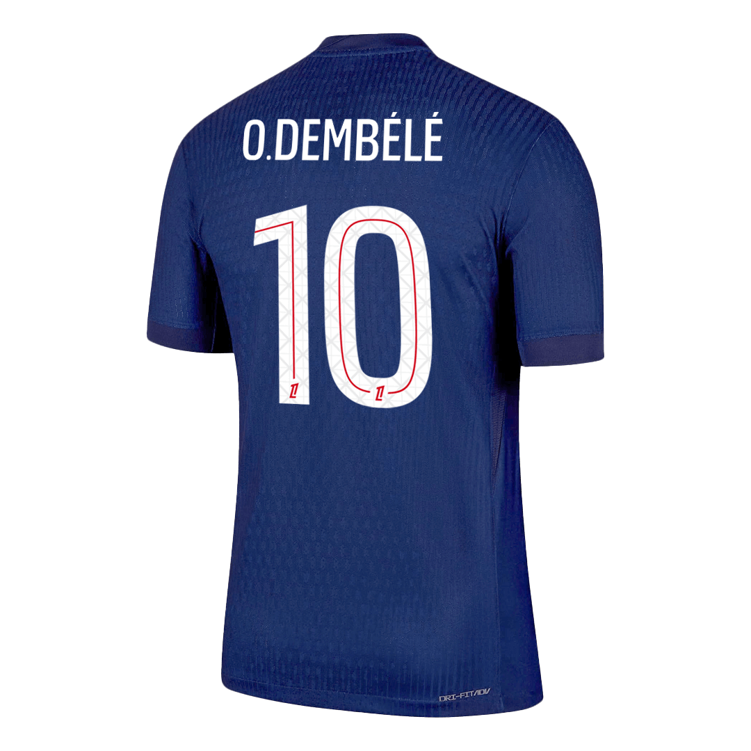 Camiseta Auténtica O.DEMBÉLÉ #10 PSG 2025/26 Primera Equipación-Versión Jugador