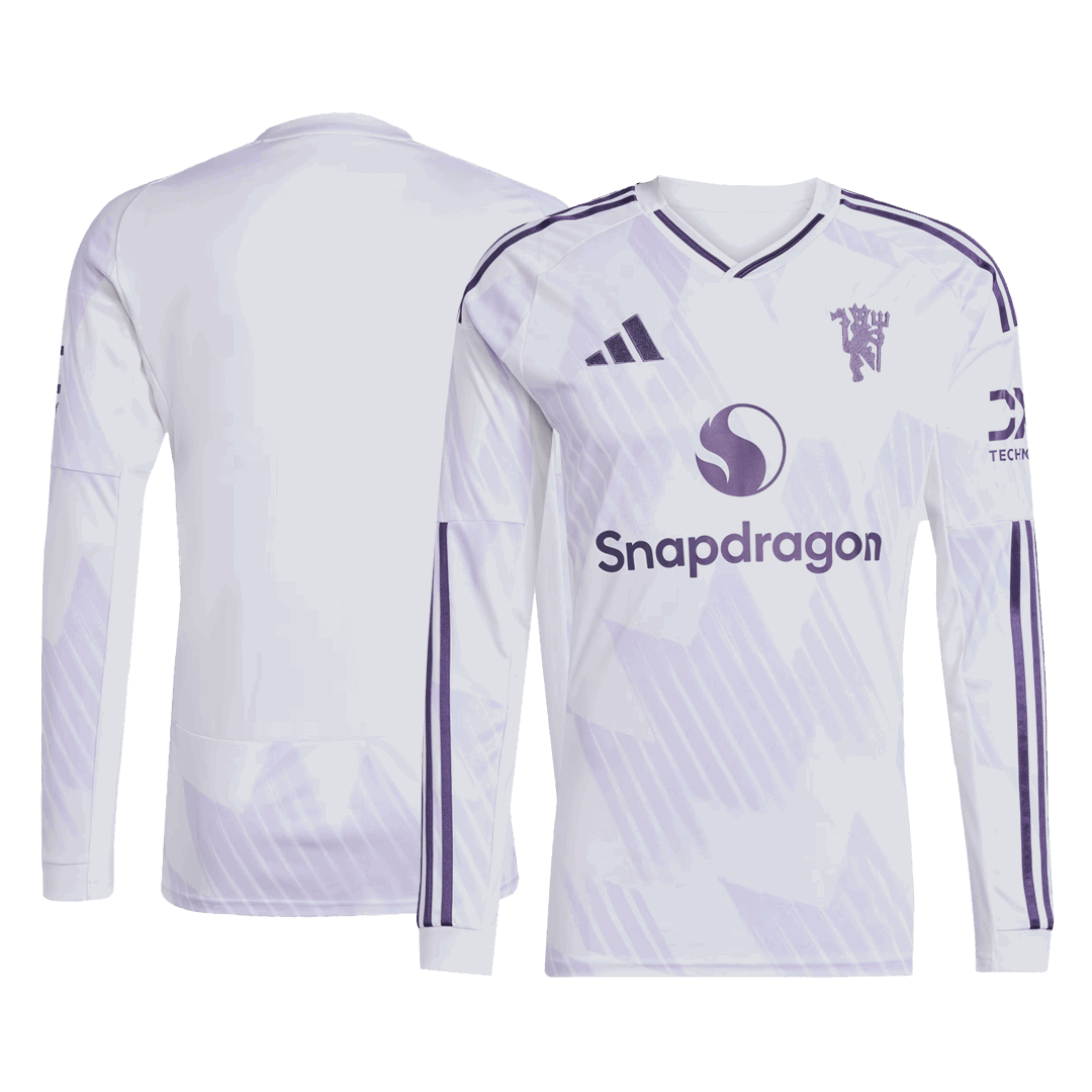 Camiseta Manga Larga Manchester United 2025/26 Segunda Equipación-Versión Hincha