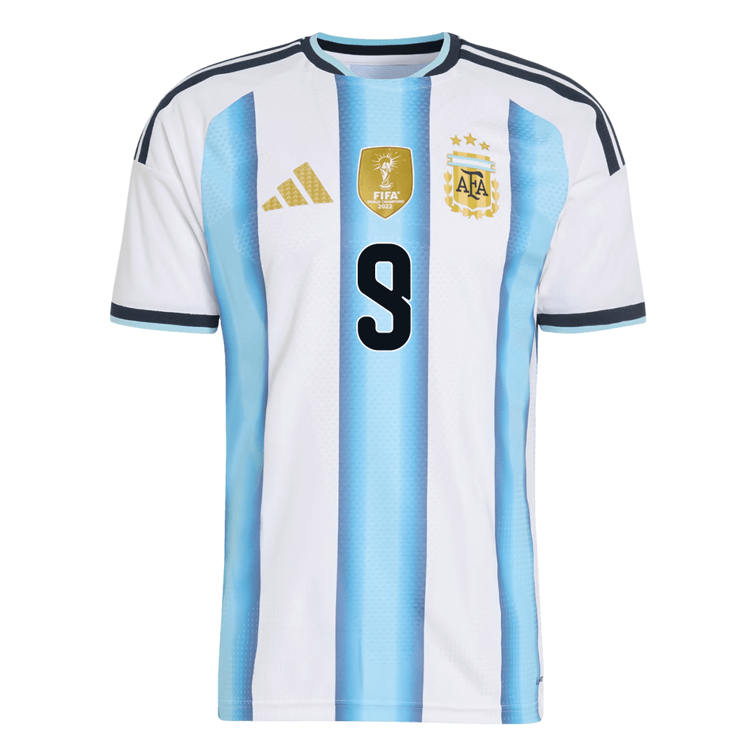Camiseta Auténtica J.ÁLVAREZ #9 Argentina 2026 Primera Equipación Copa del Mundo -Versión Jugador