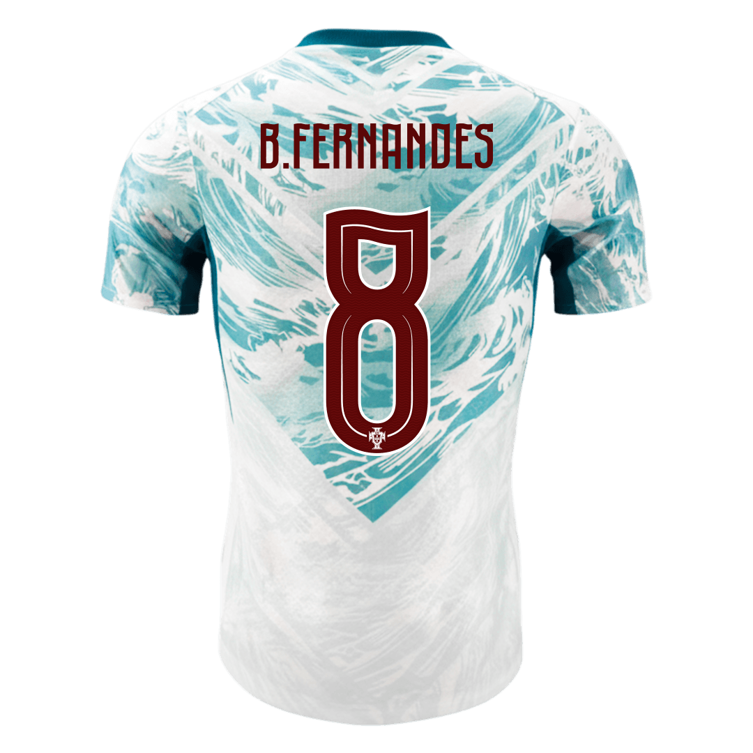 Camiseta Auténtica B.FERNANDES #8 Portugal 2026 Segunda Equipación Copa del Mundo -Versión Jugador