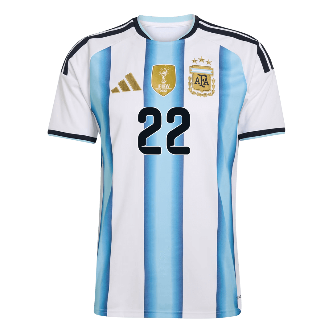 Camiseta L.MARTÍNEZ #22 Argentina 2026 Primera Equipación Copa del Mundo - Versión Hincha