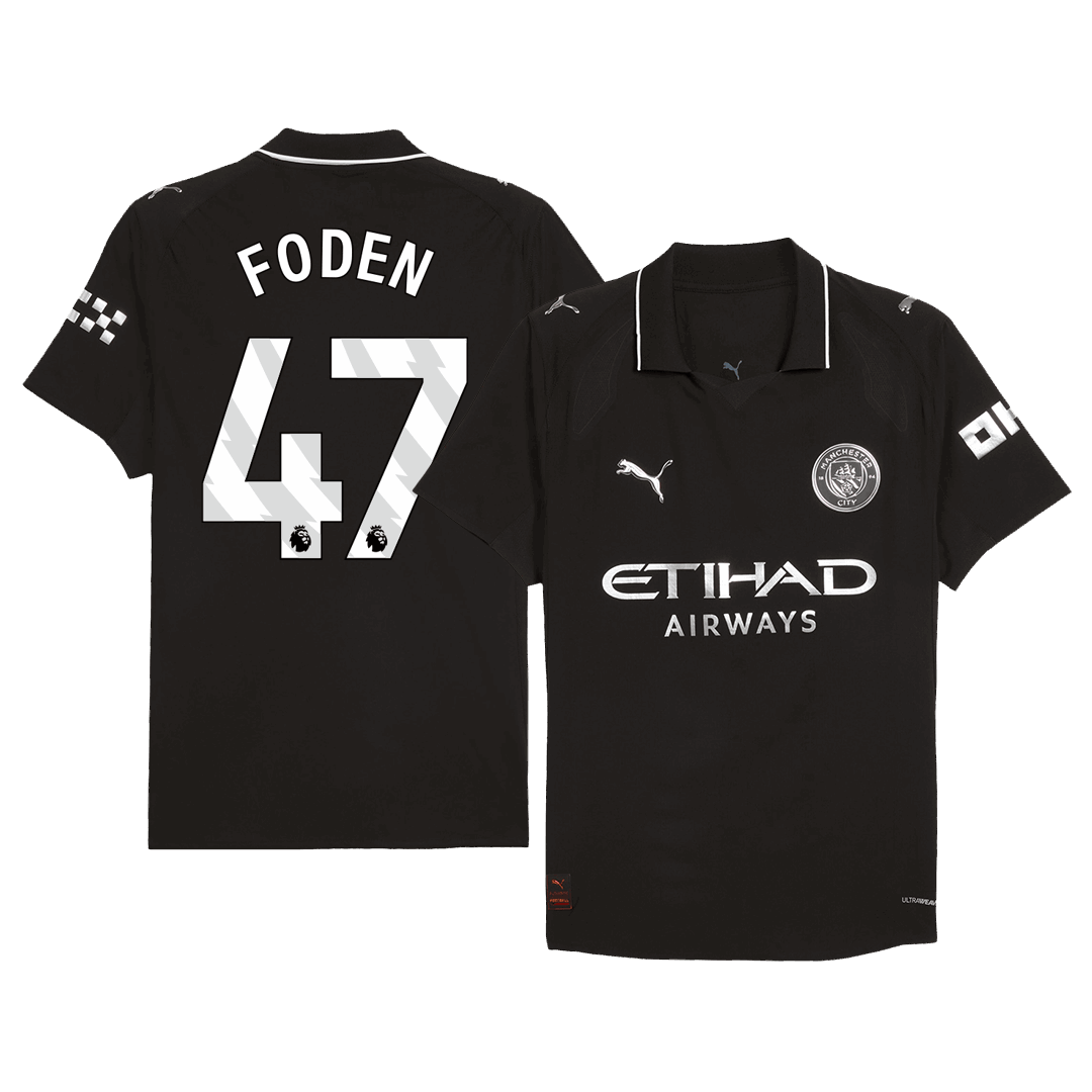 Camiseta Auténtica FODEN #47 Manchester City 2025/26 Segunda Equipación-Versión Jugador