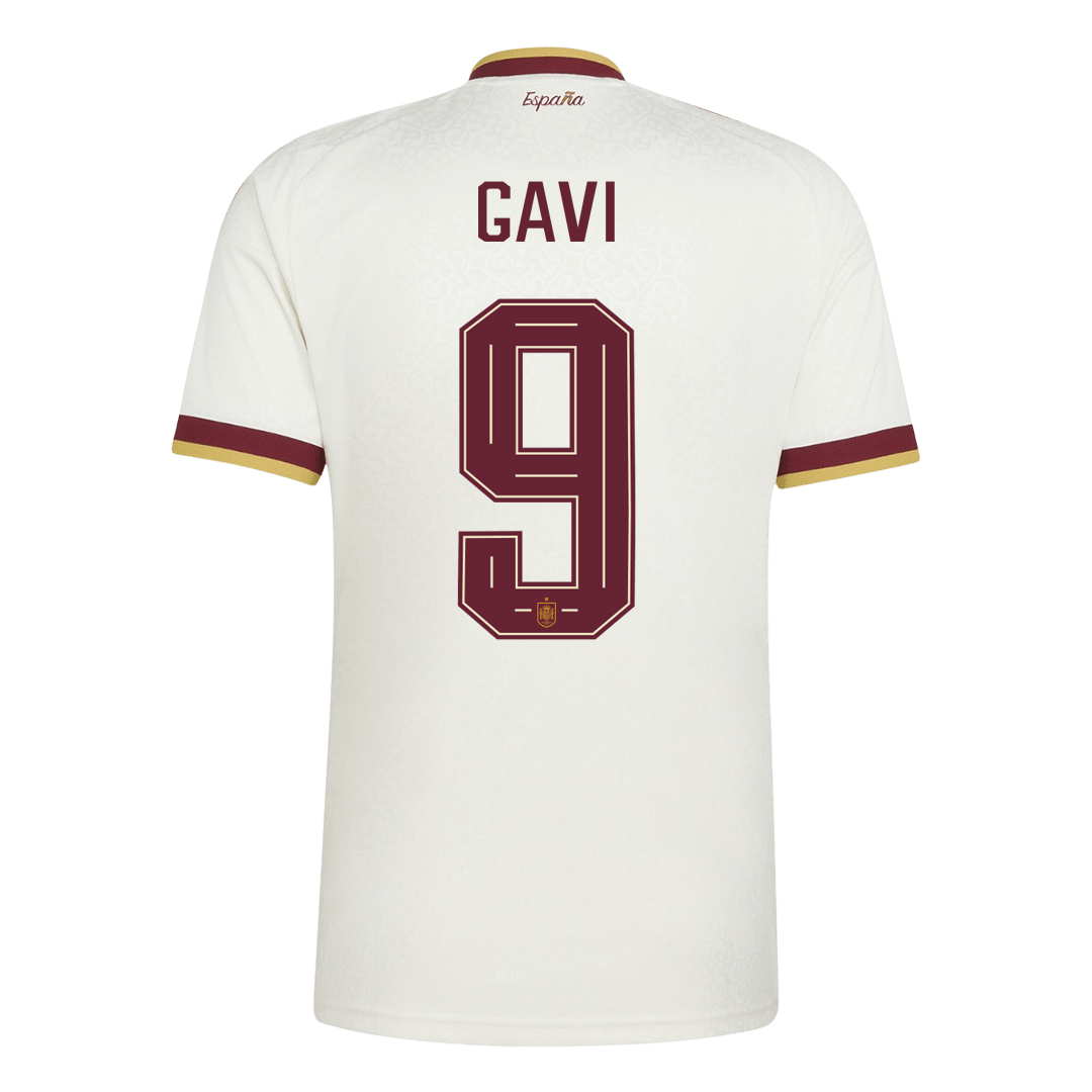 Camiseta GAVI #9 Spain 2026 Segunda Equipación Copa del Mundo - Versión Hincha