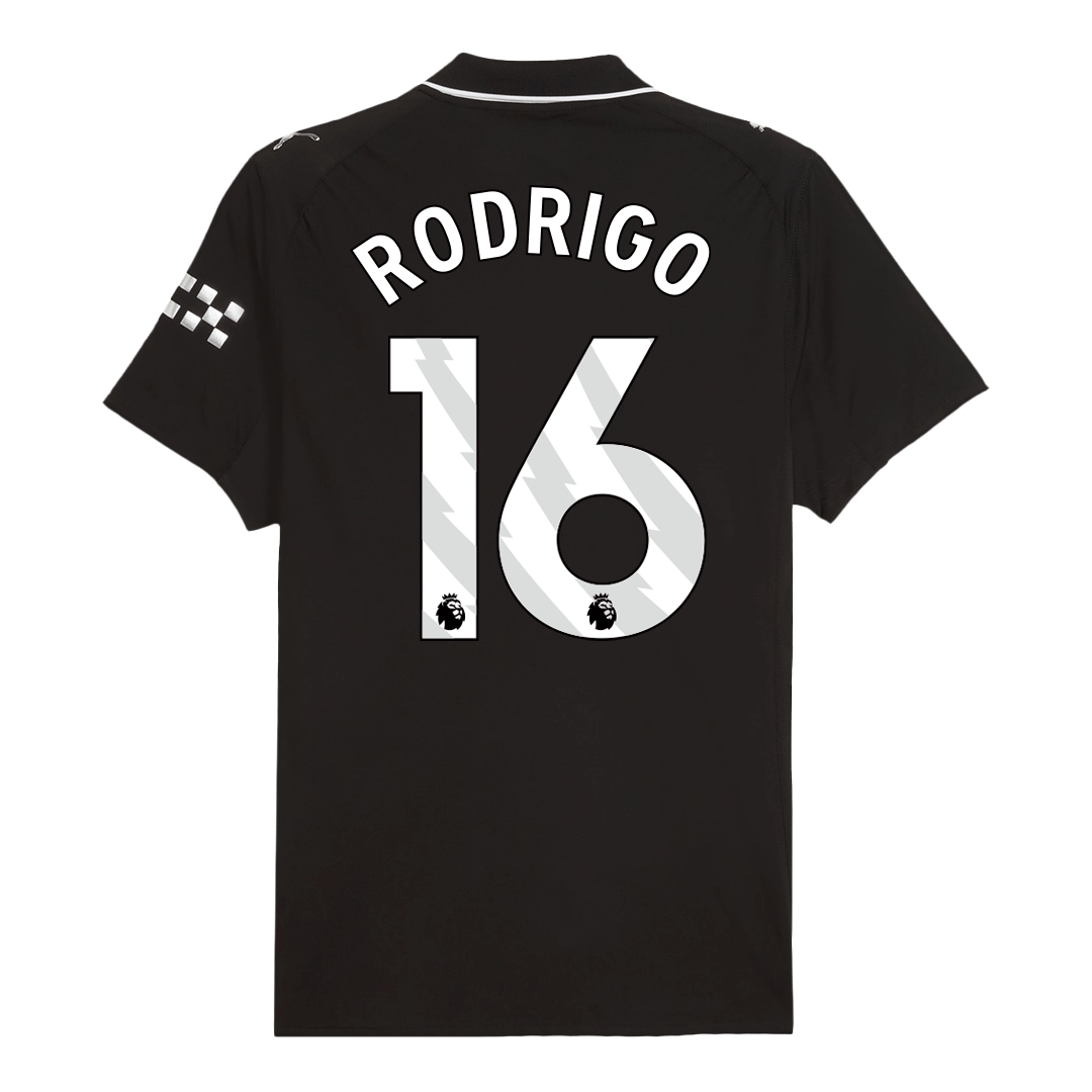 Camiseta Auténtica RODRIGO #16 Manchester City 2025/26 Segunda Equipación-Versión Jugador