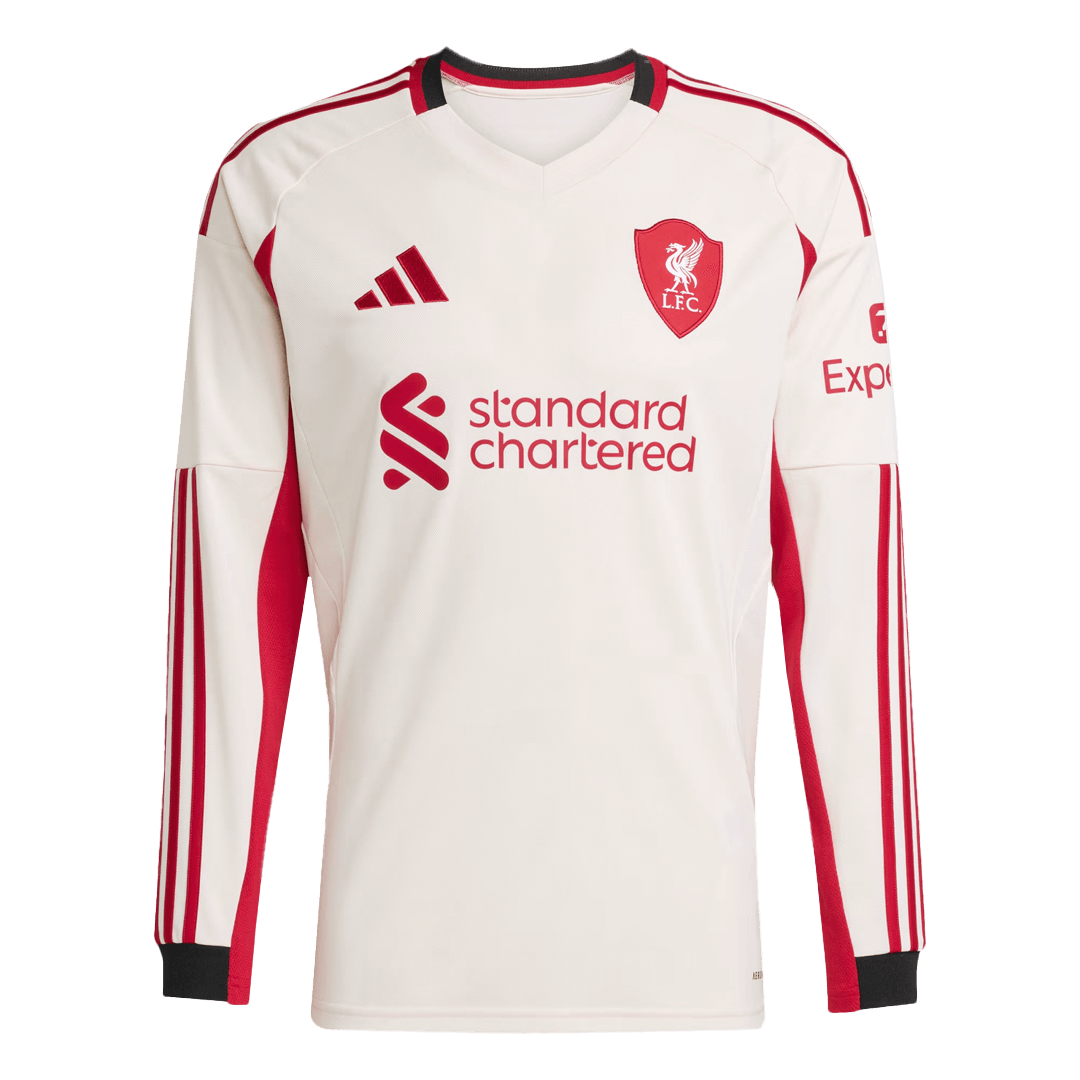 Camiseta Manga Larga Liverpool 2025/26 Segunda Equipación-Versión Hincha