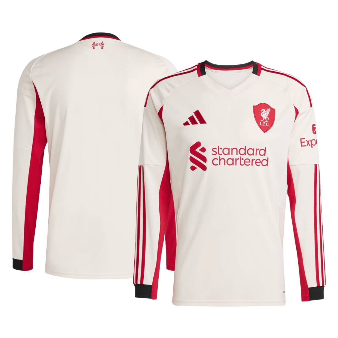 Camiseta Manga Larga Liverpool 2025/26 Segunda Equipación-Versión Hincha