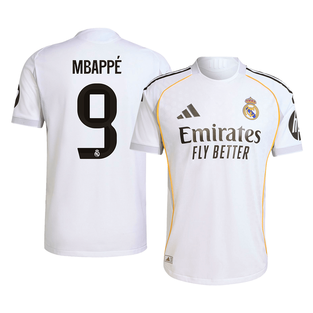 Camiseta MBAPPé #9 Real Madrid 2025/26 Primera Equipación Hombre - Versión Jugador