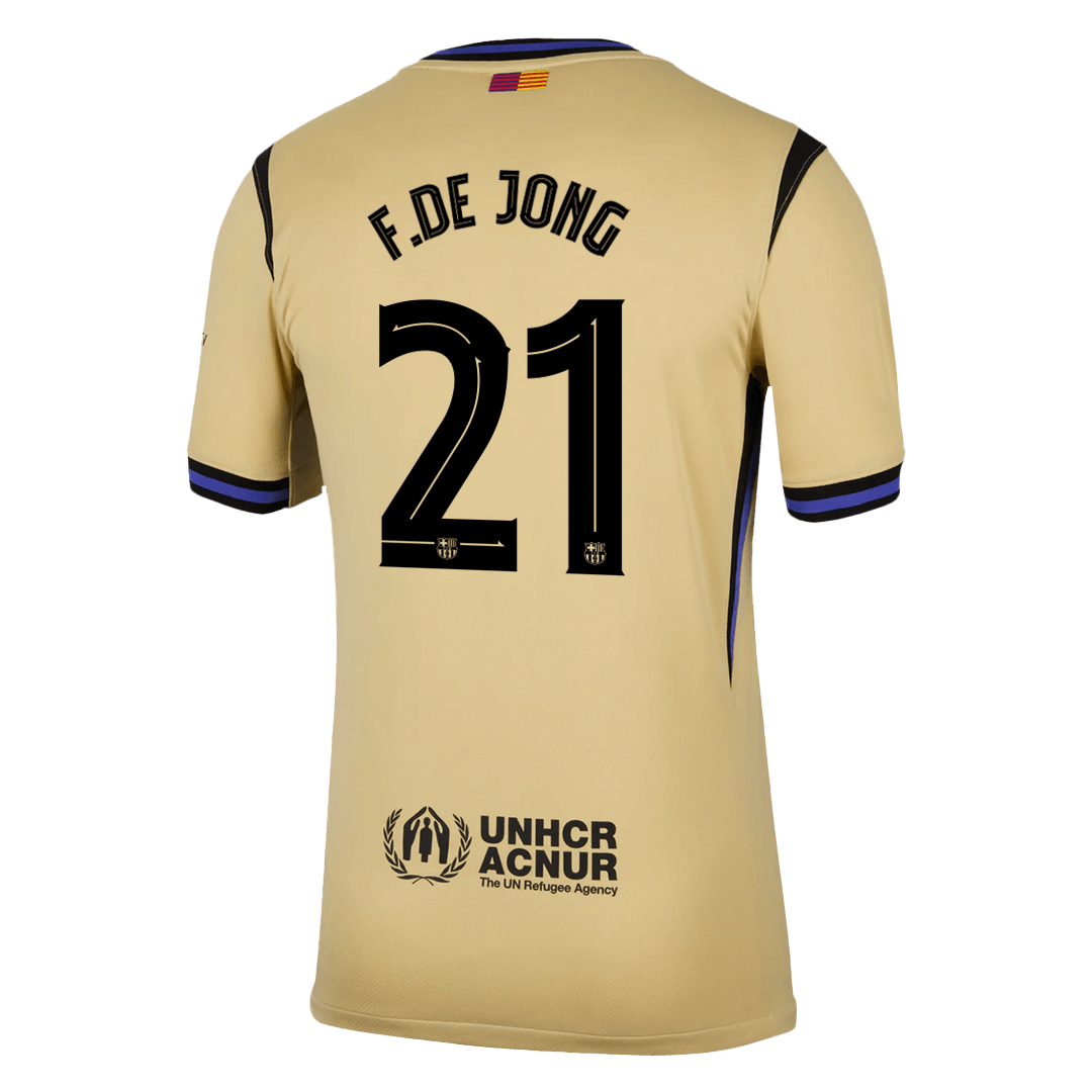 UCL Camiseta F.DE JONG #21 Barcelona 2025/26 Segunda Equipación-Versión Hincha