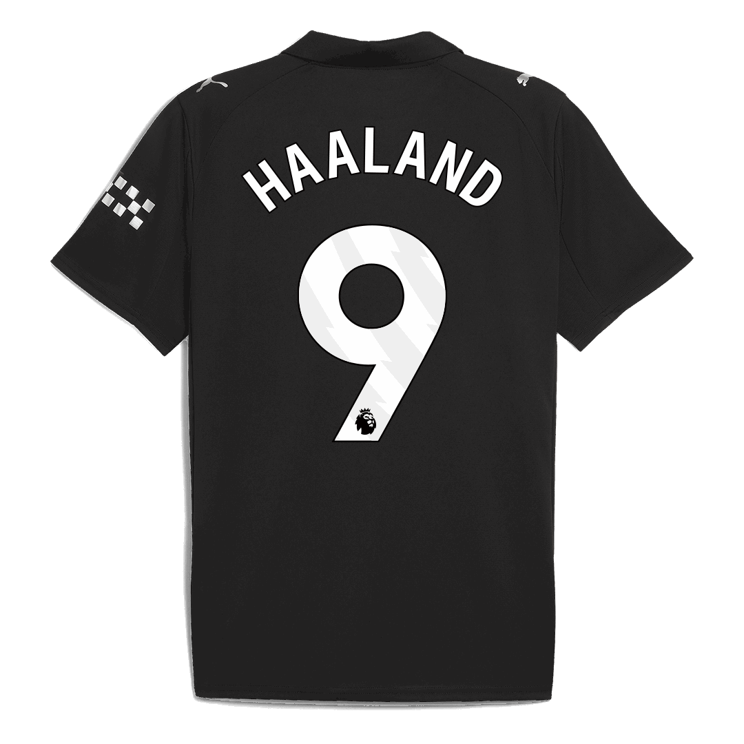 Camiseta HAALAND #9 Manchester City 2025/26 Segunda Equipación-Versión Hincha