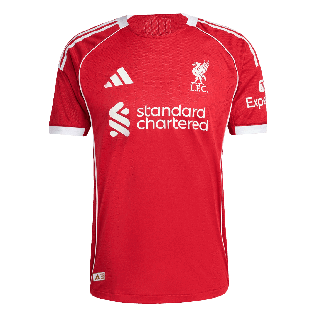 Camiseta Auténtica M.SALAH #11 Liverpool 2025/26 Primera Equipación-Versión Jugador