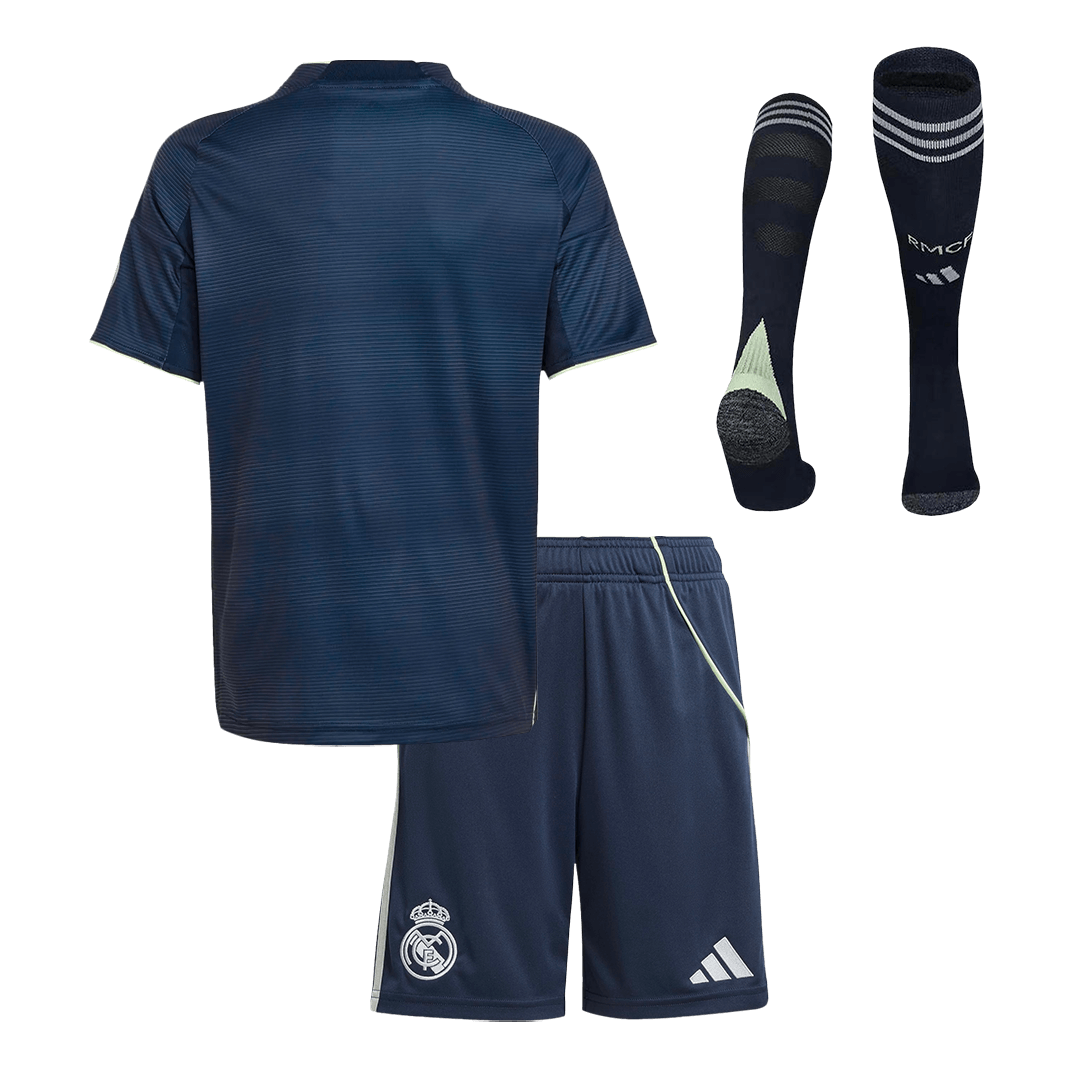 Conjunto Infantil Completo Real Madrid 2025/26 Segunda Equipación Kids-Camisetas Pasion Shop
