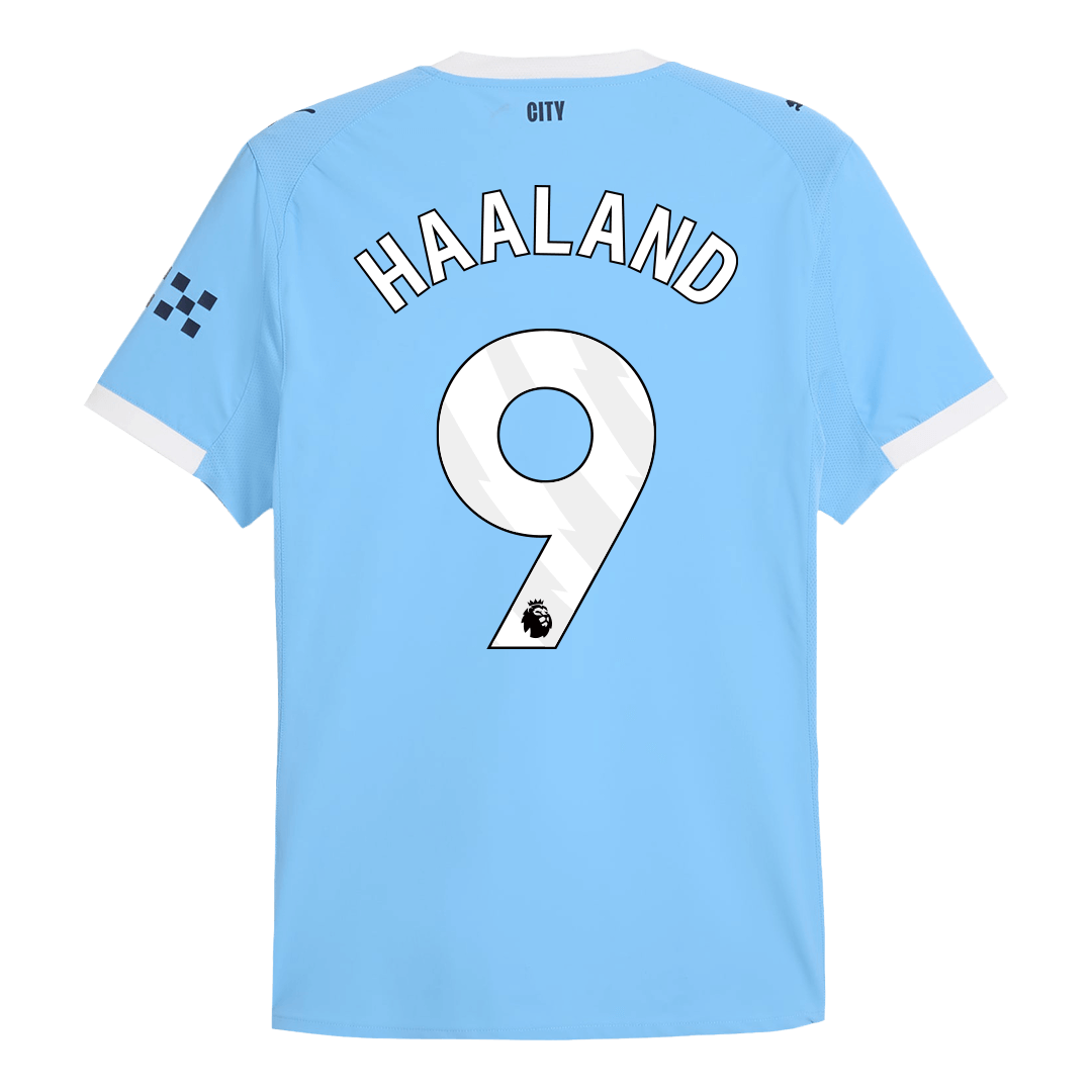 Camiseta Auténtica HAALAND #9 Manchester City 2025/26 Primera Equipación-Versión Jugador