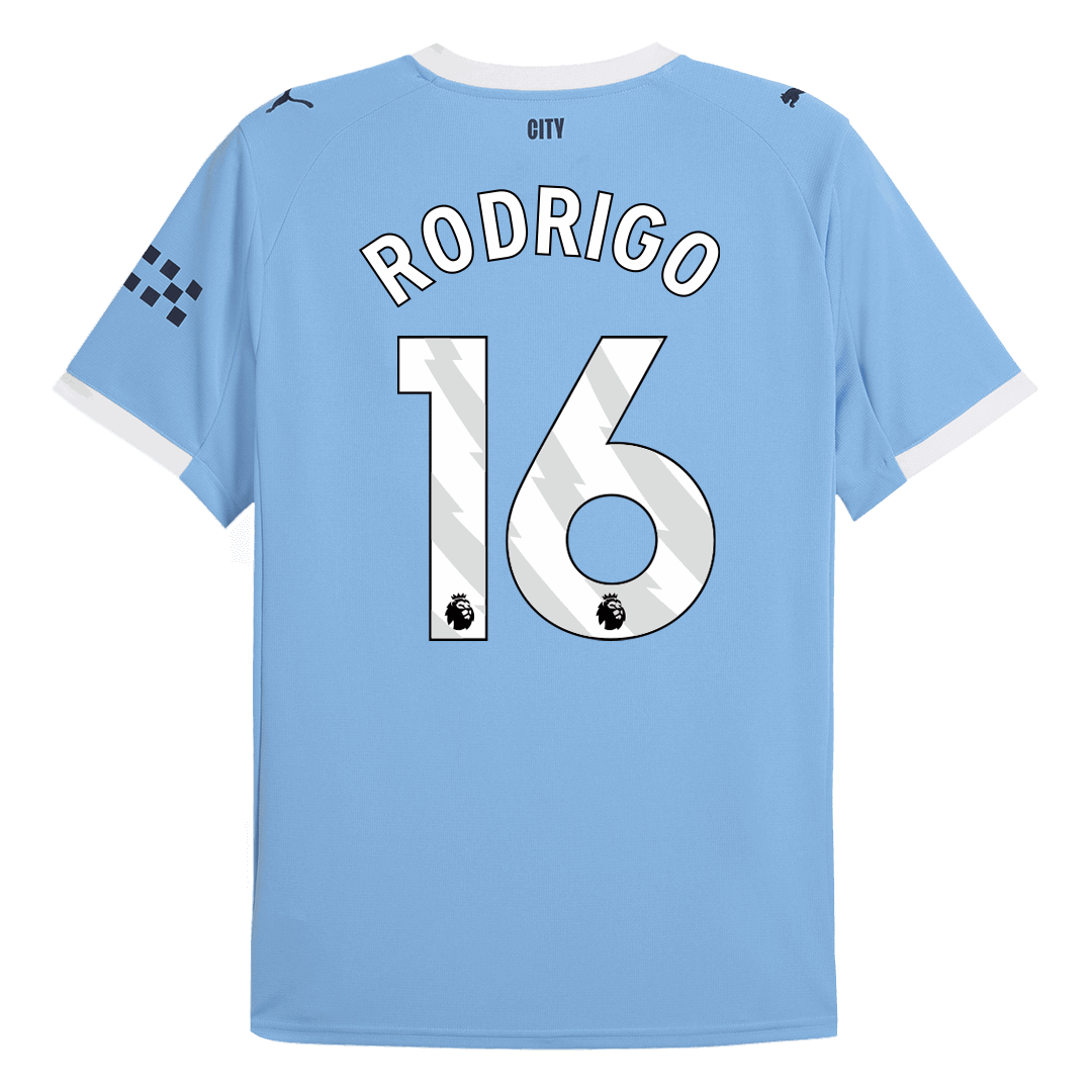 Camiseta RODRIGO #16 Manchester City 2025/26 Primera Equipación-Versión Hincha