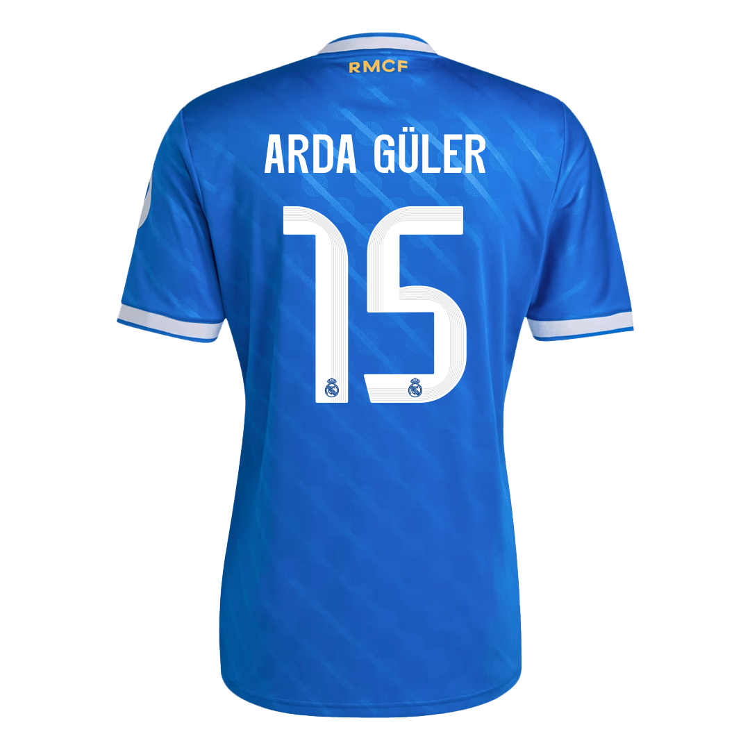 Camiseta ARDA GÜLER #15 Real Madrid 2025/26 Tercera Equipación - Versión Hincha